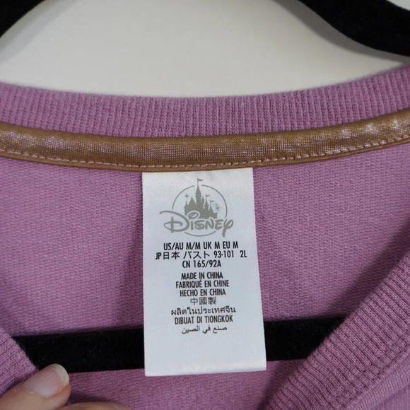 Disneyland Pink & Gold Iridescent Women’s Sweatshirt Size Medium - Picture 6 of 8